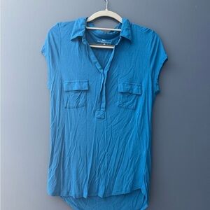 New York & Company Teal Button Down Shirt